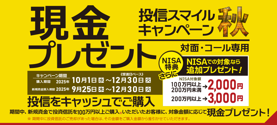 【NISA特典あり】投信スマイルキャンペーン