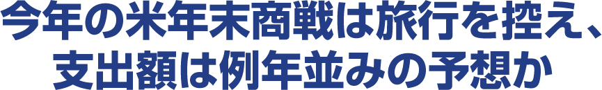 今年の米年末商戦は旅行を控え、支出額は例年並みの予想か